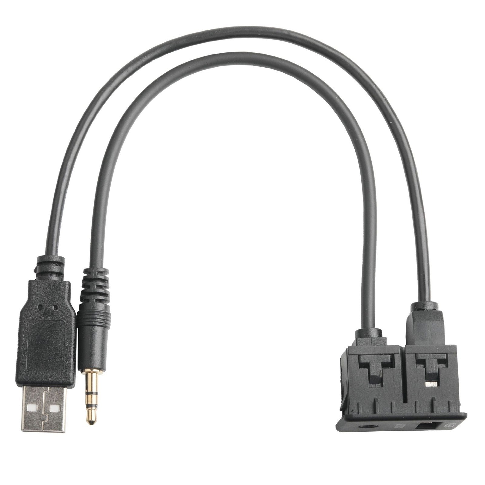 1x New Car Dash Mount AUX USB Port Panel Auto Boat Extension Cable Adapter 15CM