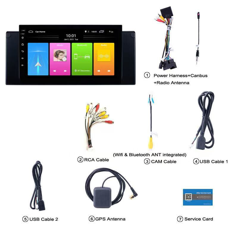 Android Radio Multimedia GPS Navi for BMW M5 E39 E53 X5 1999-2006 Autoradio WiFi