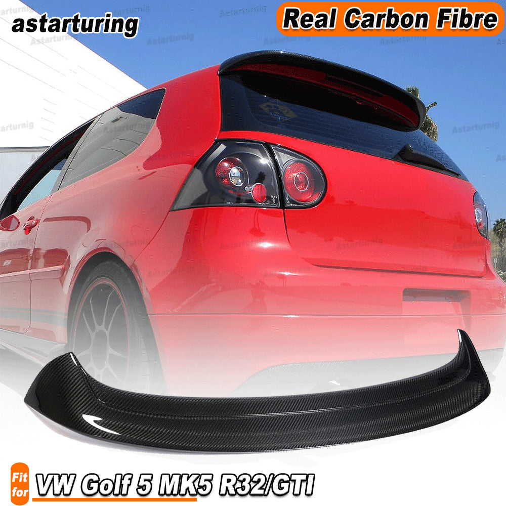 REAL CARBON Rear Trunk Spoiler Wing Fit for VW for Golf 5 MK5 R32/GTI 2005-2007
