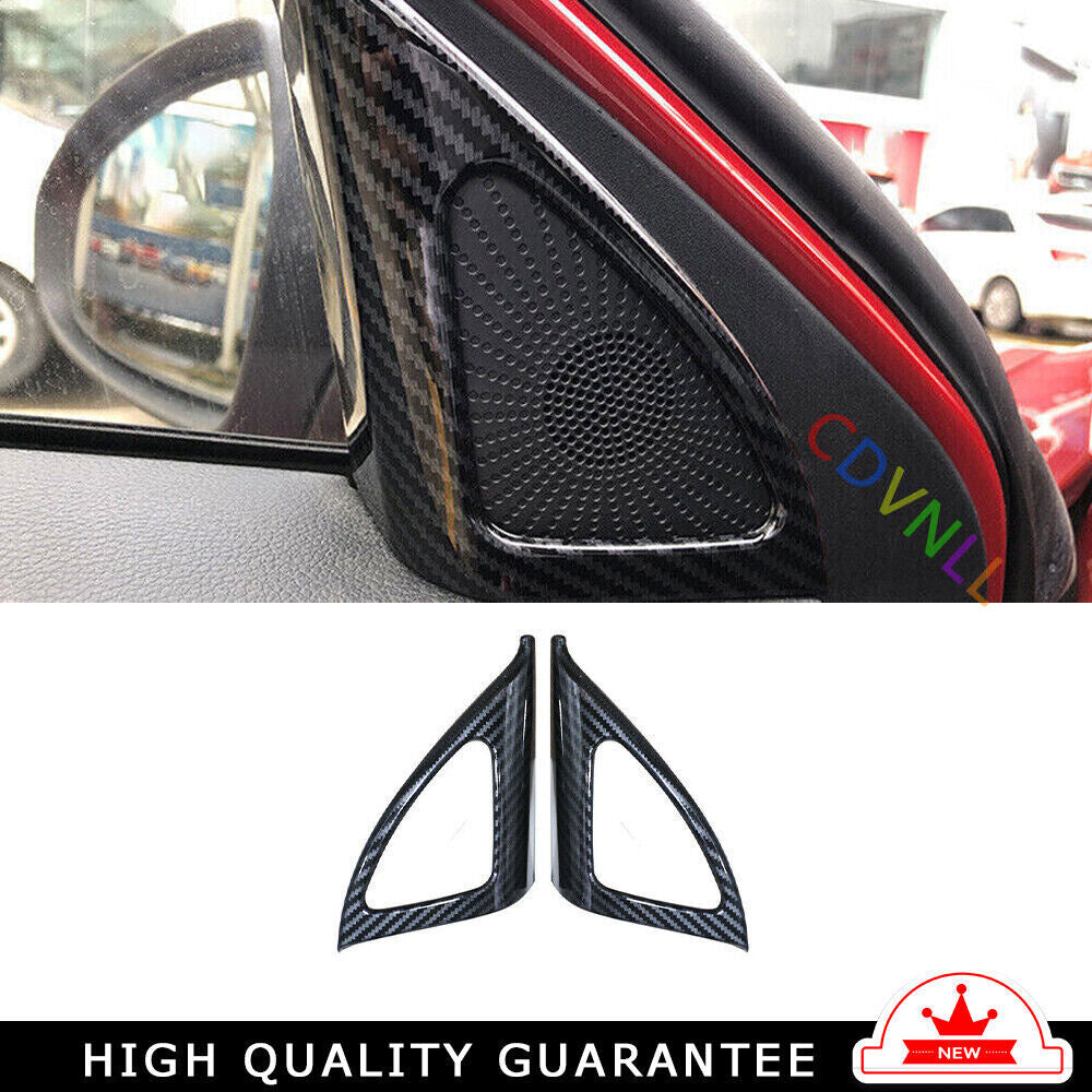 Inner A Post Speaker Frame Cover Trim 2 for Kia K3 Forte 2019-2022 Carbon Fiber