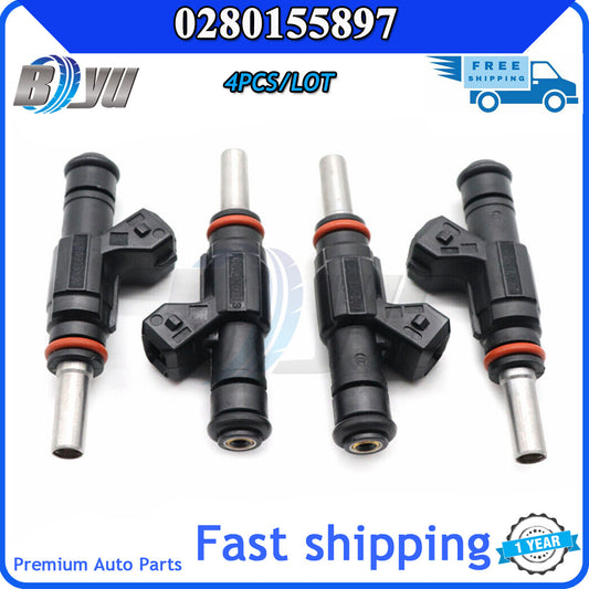 New Set of 4pcs Fuel Injector 0280155897 Fit For 2000-2001 for Volkswagen 1.8L Turbo