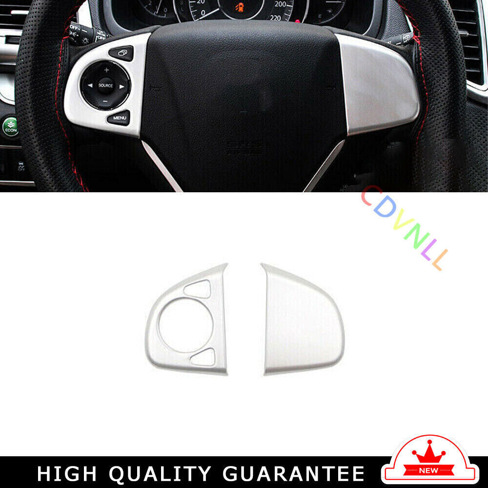 Front Steering Wheel Frame Cover Trim for Honda CRV CR-V 2012-2016 Matte Silver