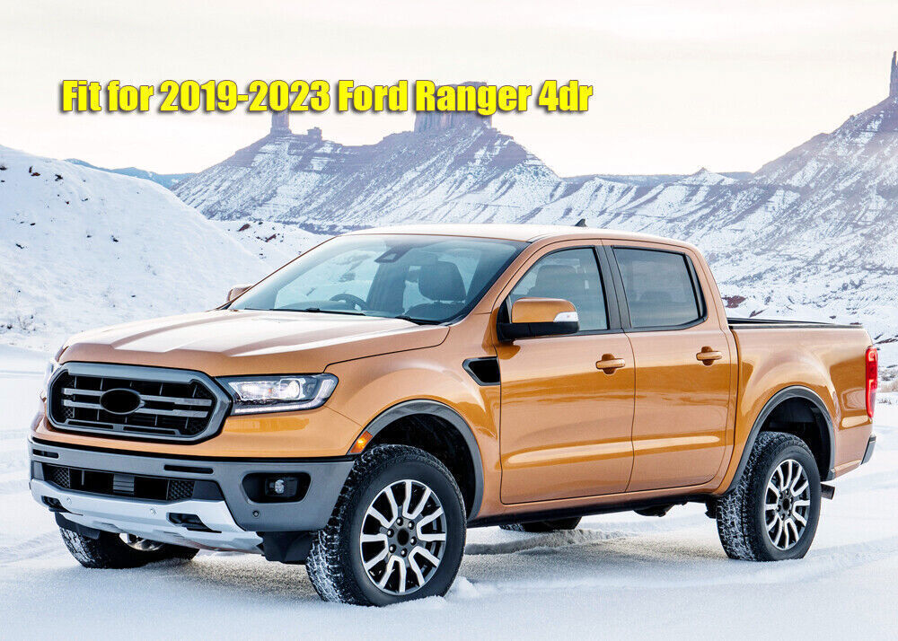 4X Sun Shield Rain Guard Window Visor Wind Deflector for 19-2023 for Ford Ranger 4dr