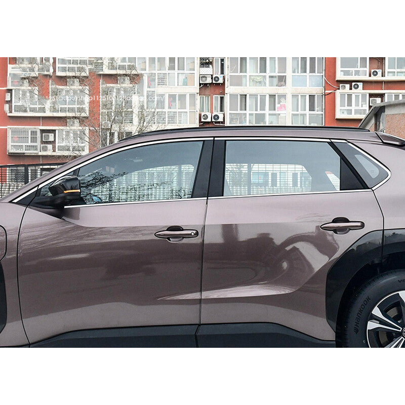 for Toyota BZ4X 2023-2024 Chrome Steel Window Sill Molding Strip Cover Trim 14Pc