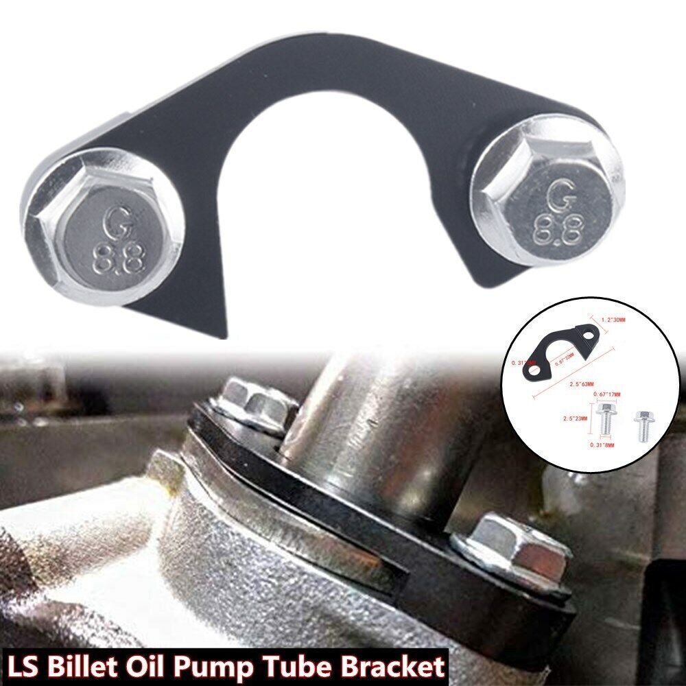 Modified stainless steel oil pump pipe bracket suitable for LS1, LS2, LS3, and LS6 engine mounts.