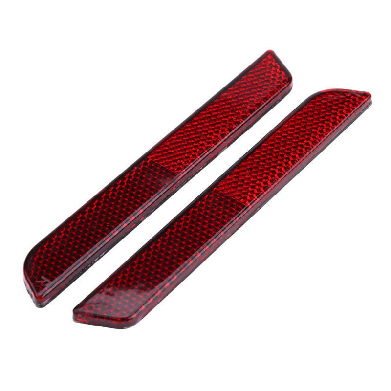 Red Saddlebag Guard Latch Covers Reflectors for Harley Touring FLHT Road King