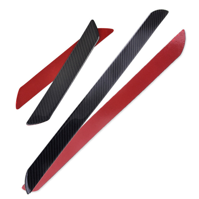 4pcs Auto Doors Welcome Pedal Carbon Fiber Sticker Anti-Scratch Protective Strip