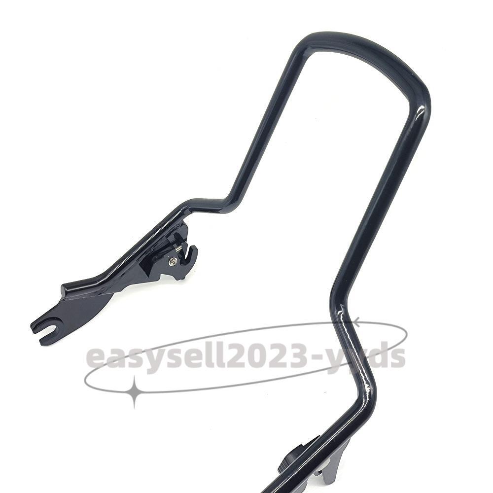 Black Detachable Backrest Sissy Bar Steel Rack for Harley Touring Road Glide