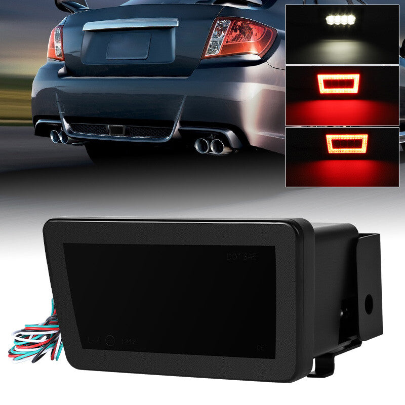 Smoke F1 style LED Rear Fog Tail Brake Light Reverse For 11-21 for Subaru WRX STI X