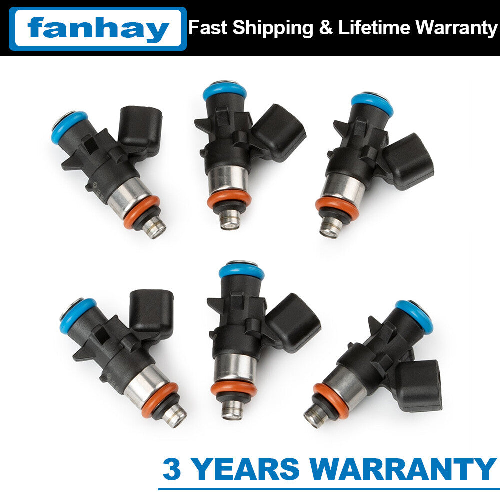 New Set of 6 for Chrysler for Dodge for Ram for Jeep 3.6L 0280158233 5184085AC Fuel Injector