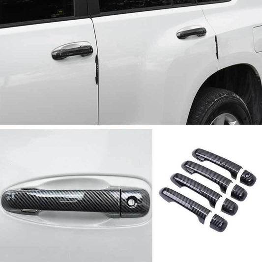 for Lexus GX460 2010-2022 Carbon Fiber Side Door Handle Cover Trim W/ for Smart Hole