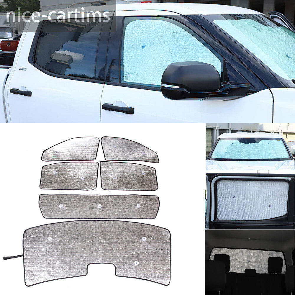 6¡ÁCar Window Sunshade Visors Full Set UV Block Cover For Toyot@ Tundr@ 2022-2023
