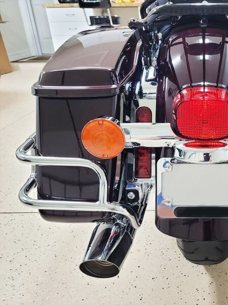 Chrome Hard Saddlebag Guard Rails for Harley Touring Road Electra Glide 14-2023