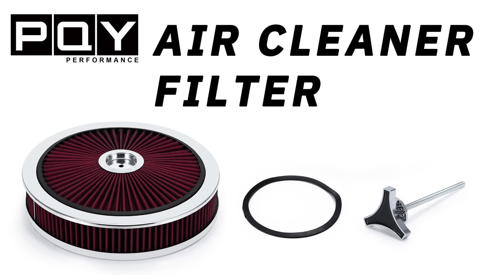 14 X 3 Black Round High Flow Thru Washable Air Cleaner Drop Base For Chevry GM
