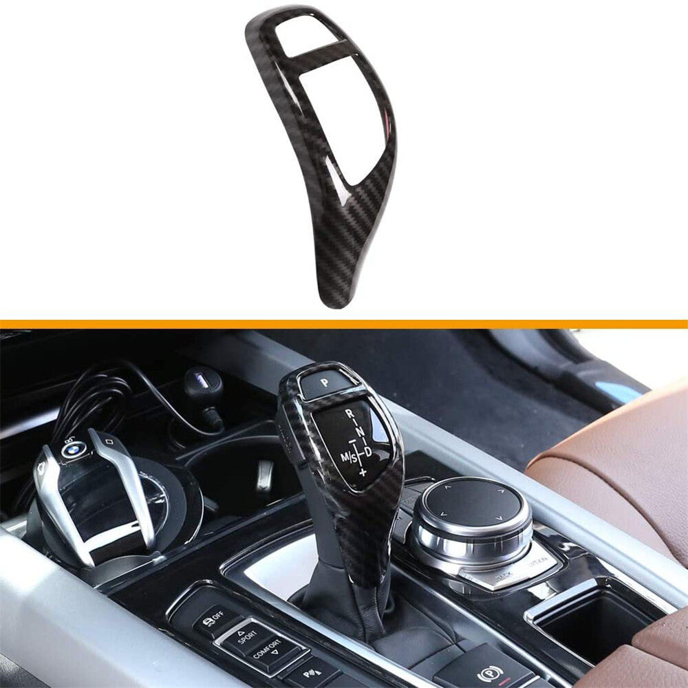 Gear Shift Knob Cover Carbon Fiber Style Trim for BMW F30 F20 F10 F15 F25 X3 X5