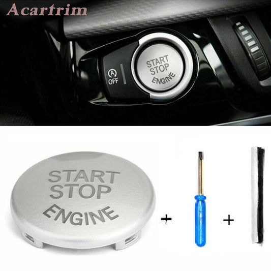 Start Stop Engine Button Switch Cover for BMW E90 E60 E84 E83 E70 E71 E72 Silver