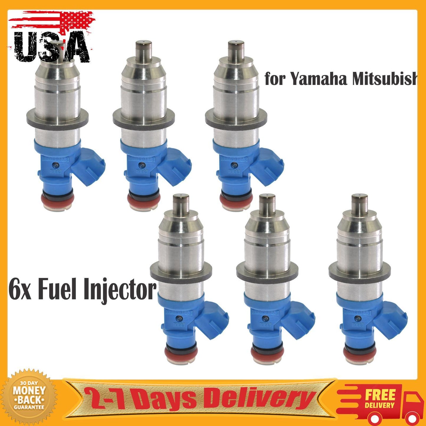 6x Fuel Injector for Yamaha 150 175 200 225HP Outboard Mitsubish Shogun Pajero