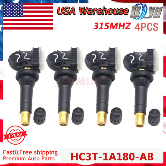 4PCS TPMS HC3T-1A180-AB Tire Pressure Sensor For 2017-2019 for Ford F-250 315MHz NEW