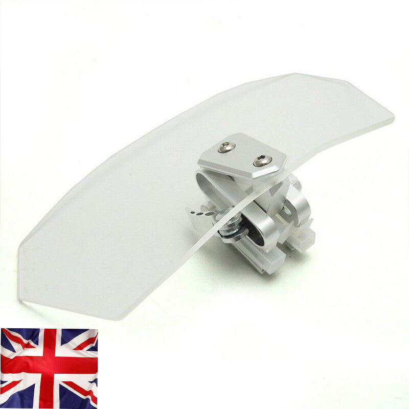 Motorcycle Windshield Clip Extension Spoiler Wind Deflector Windscreen Clear
