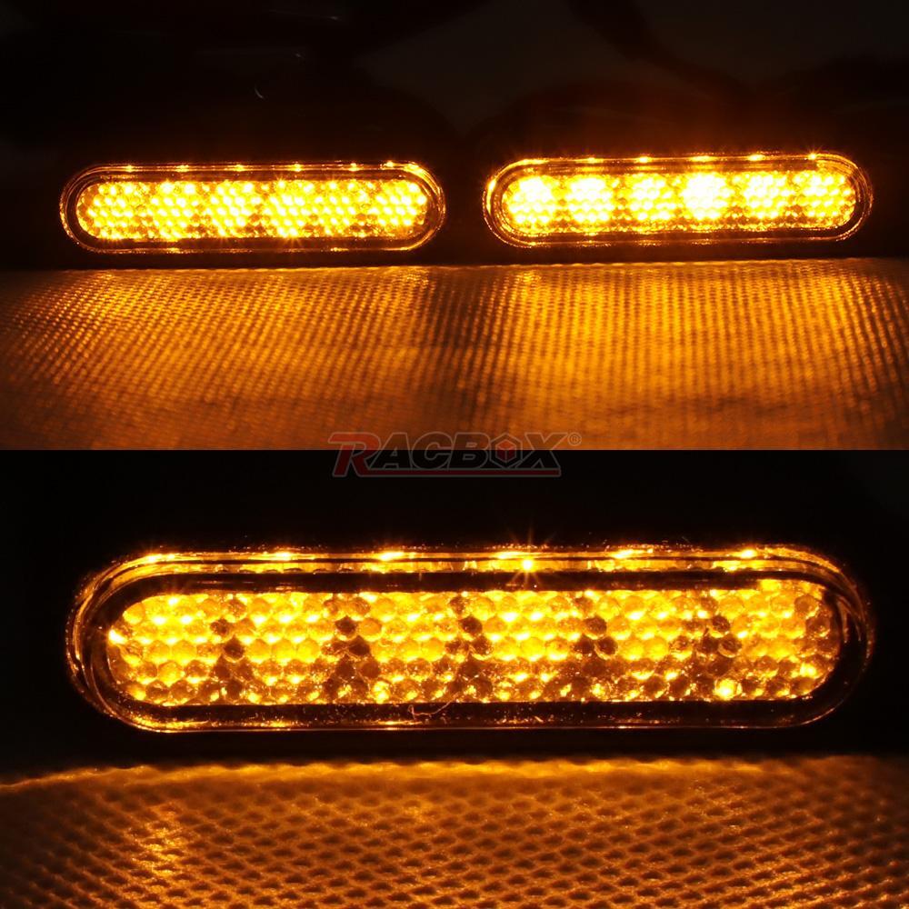 2Pcs for Mini Motorcycle LED Turn Signal Blinker Light Indicator Amber Lamp Black
