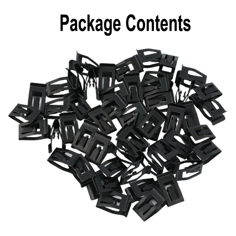 Automotive Bumper Car Clips Black Console Dash Dashboard Metal Retainer