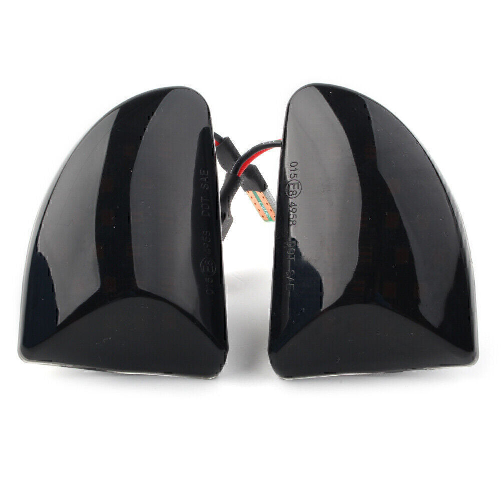 LED Sequential Dynamic Side Marker Turn Signal Light Black for Smart Fortwo W451
