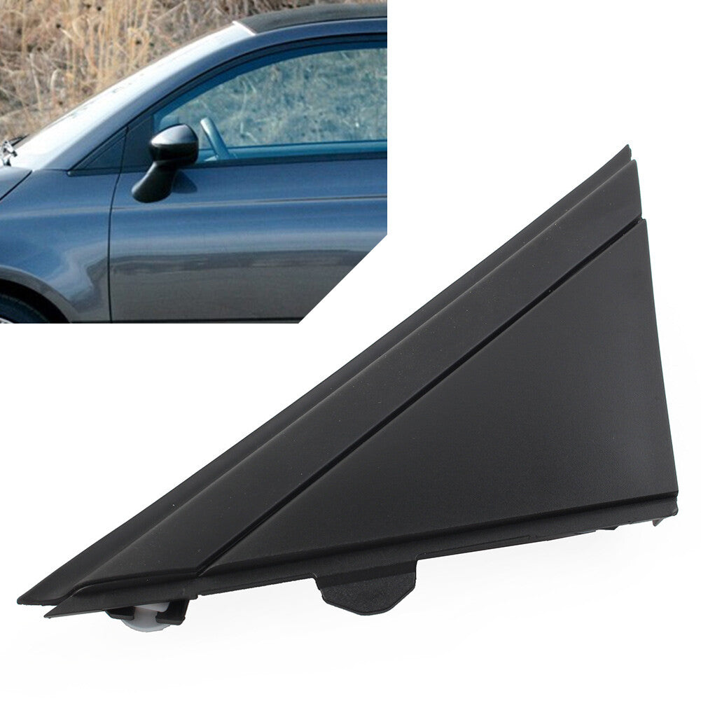 for Fiat 500 2012-2019 1SJ85KX7AA Matte Black Door Mirror Flag Cover Molding