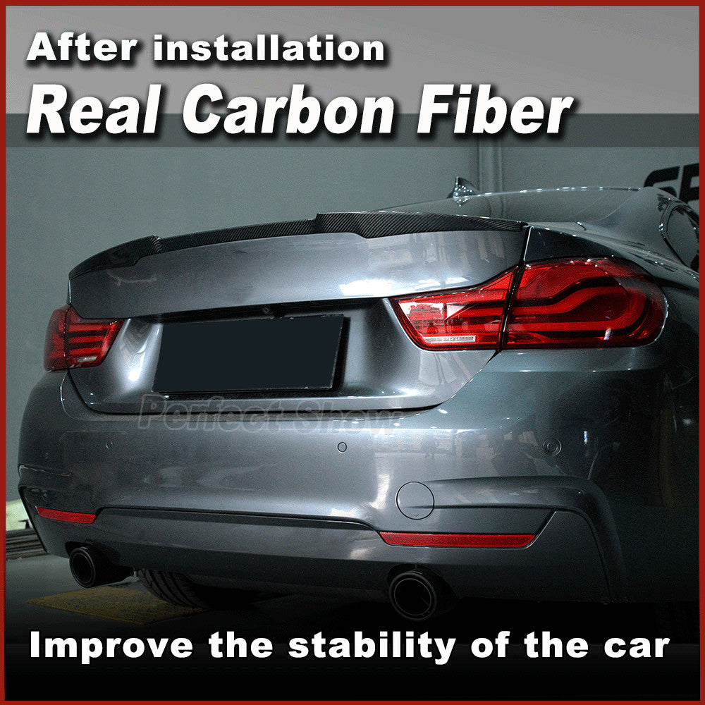 REAL Carbon Rear Trunk Spoiler Lip Wing for BMW 4Series F32 428i 435i Coupe 14UP