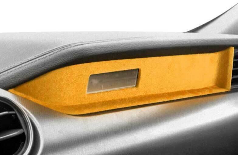 for Ford for Mustang 2015-2022 Yellow Suede Central Console Instrument Strip Trim