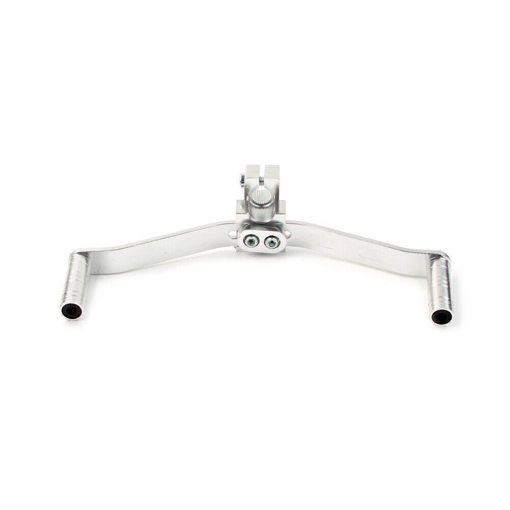 Motorcycle Dual Way Gear Shift Lever Footrest Pedal Shifter Silver Aluminum 1PC