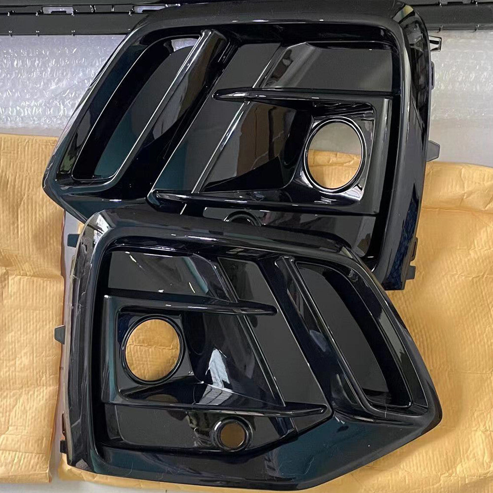 LRHR Fog Light Cover Fog Lamp Frame Fit for Audi Q5 2021 2022 2023 Gloss Blakc