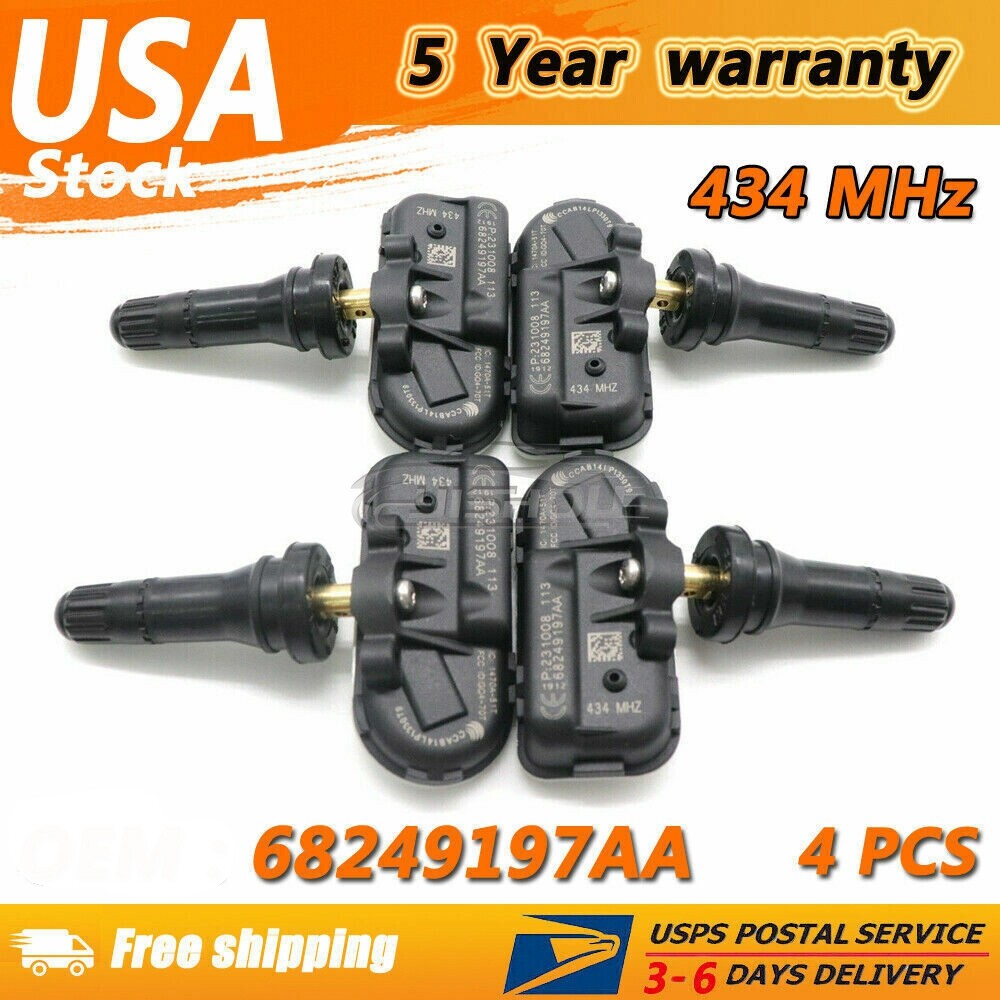4pcs 68249197AA TPMS TIRE PRESSURE SENSOR for Jeep Cherokee for Dodge for RAM 1500