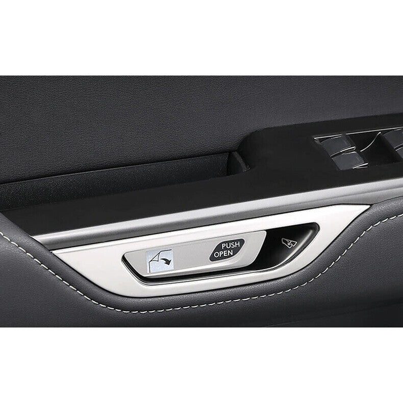 for Lexus NX250 350 450h 2022-24 Silver Steel Inner Door Handle Frame Trim 4pcs