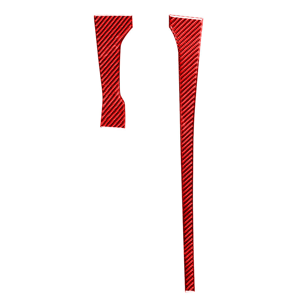 Gear Shift Side Panel Stripe Trim for Toyota Tundra 2014-2021 Carbon Fiber Red