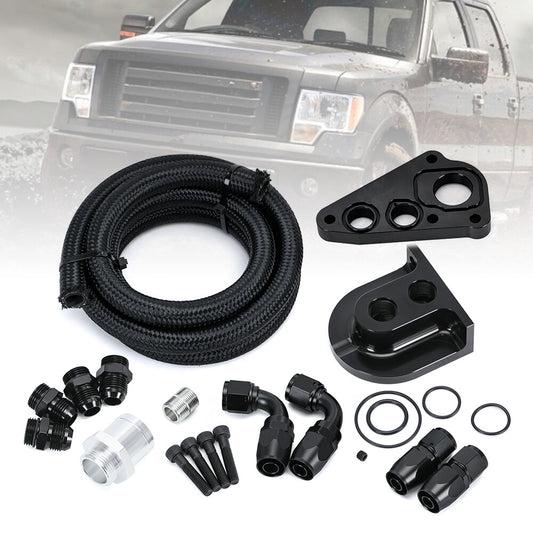 for FORD 4.6  5.4 MODULAR OIL FILTER RELOCATION KIT ADAPTER - for MUSTANG / F150