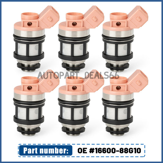 6X Fuel Injector for Nissan D21 Pickup Pathfinder Quest 3.0L JS20-1 16600-88G10