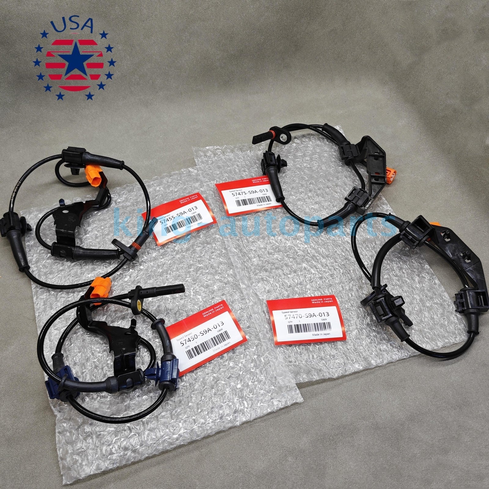 4PCS ABS Wheel Speed Sensor Front Rear Left Right for Honda CR-V 2002-2006