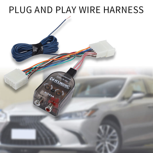 Add An Amplifier Adapter w/Amp Turn On Wire Fit select for Toyota for Lexus for Subaru for Scion