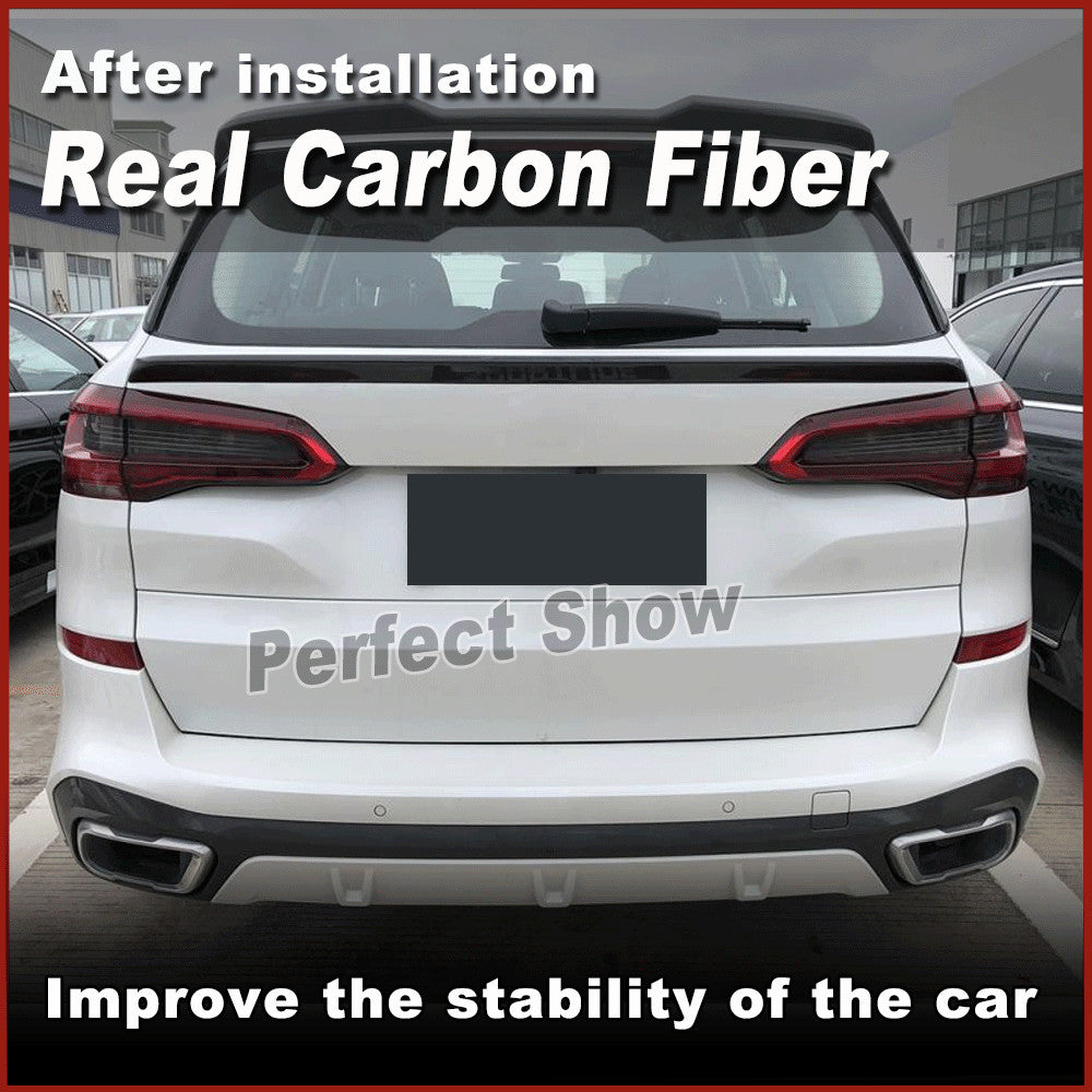 Fit for BMW X5 G05 F95 2019-20 Rear Middle Spoiler Trunk Wing Real Carbon Fiber