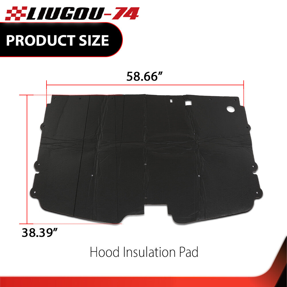 1/2-inch range hood insulating pad with clips, suitable for Chevrolet C1500, C2500, and C3500 models (models 88-98).