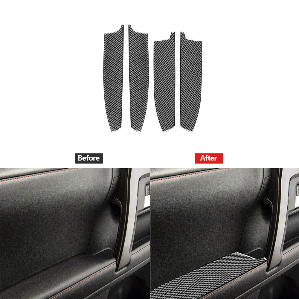 4Pcs Carbon Fiber Interior Door Handle Cover Trim for Toyota 4Runner 2010-2020