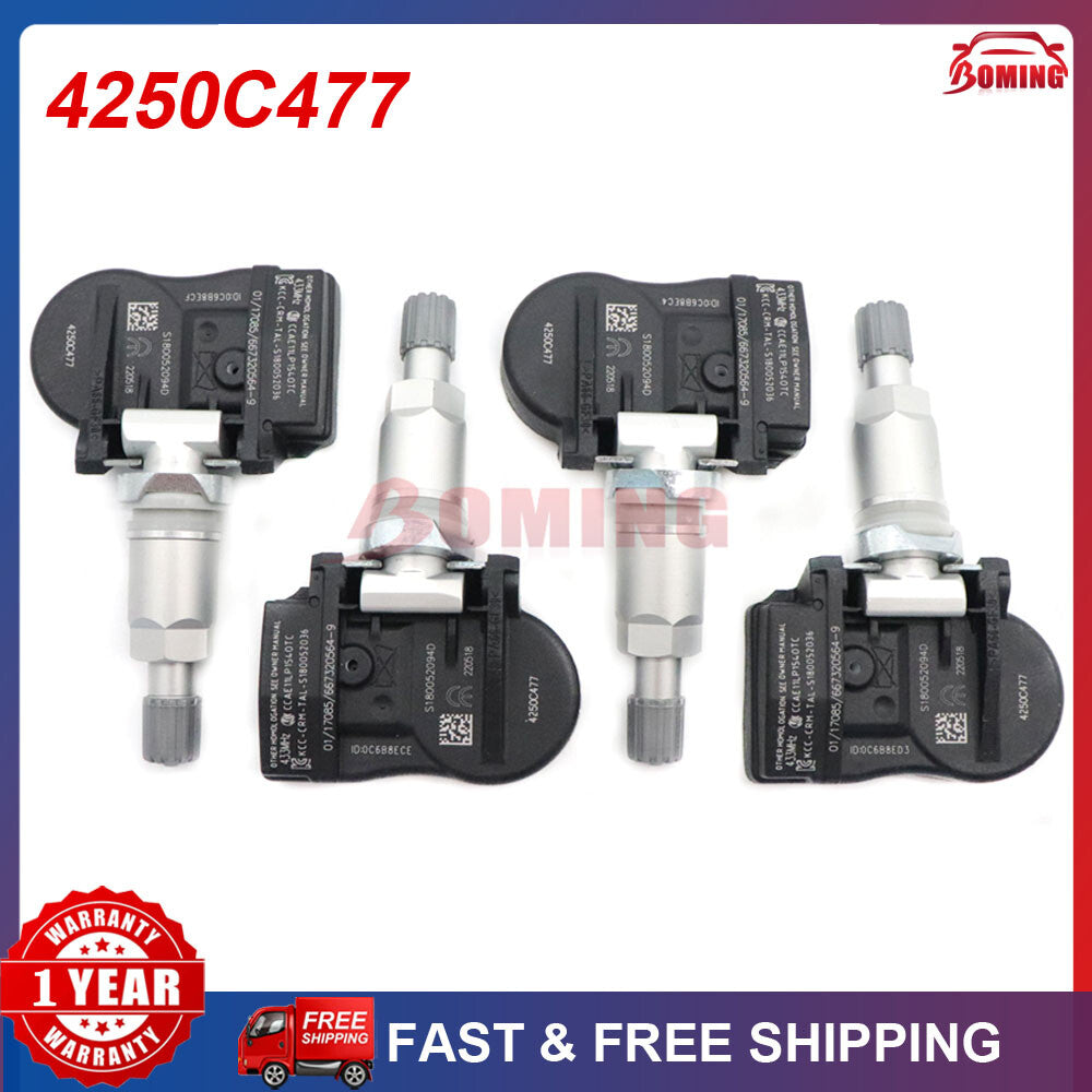 4pcs TPMS 4250C477 Tire Pressure Sensor for Mitsubishi ASX for Peugeot ION for Citroen