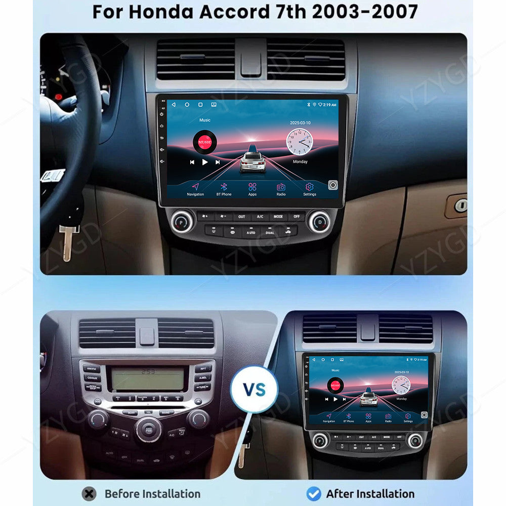Apple CarPlay for Honda for Accord 2003-2007 Stereo Android Car Radio GPS Screen BT