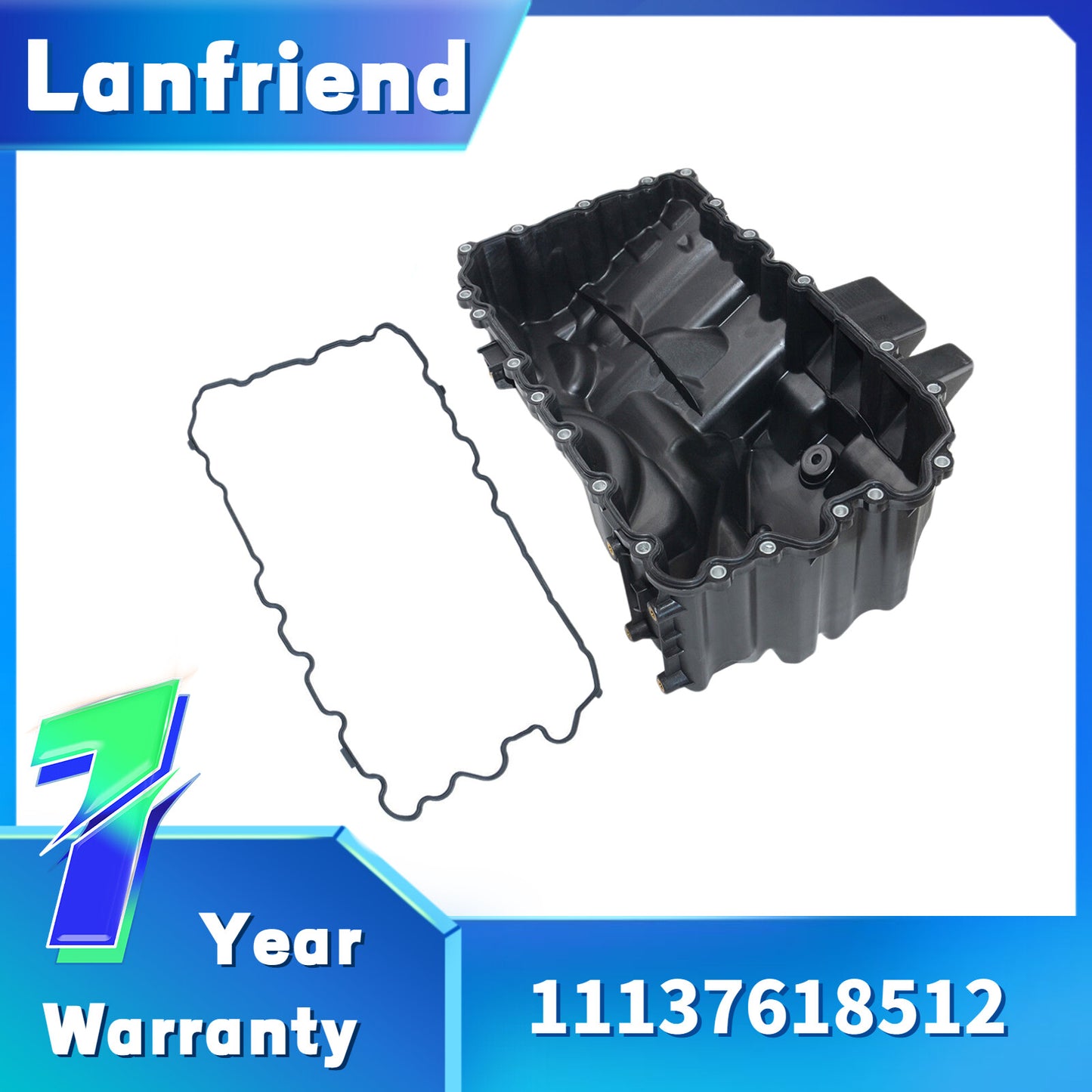 Engine Oil Pan with Gasket Fits for BMW 320i 328i 528i X1 Z4 L4 2.0L 11137618512