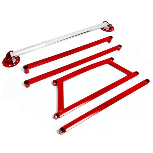 for Honda Accord 2008-2012 Front Tower Strut Bar + Front Rear Lower Bar+ H Brace