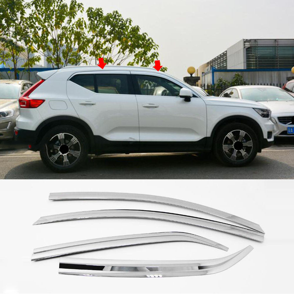 for Volvo XC40 2019-22 ABS Chrome Window Visor Sun Rain Guard Vent Deflectors 4x