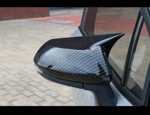 for Toyota for Corolla 20-2024 Carbon Fiber Look OX Horn Rear View Mirror Cover Trim