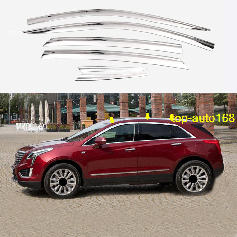 for Cadillac XT5 17-23 silver Window Visor Vent Sun Shade Rain Guard Door Visor