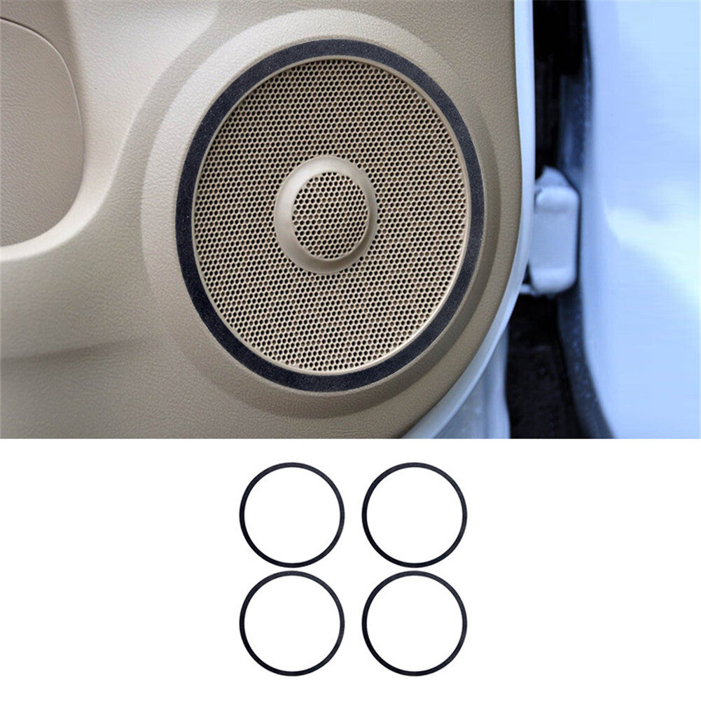 4X Suede Leather Door Horn Speaker Ring Trim Cover for Honda CR-V CRV 2007-2011