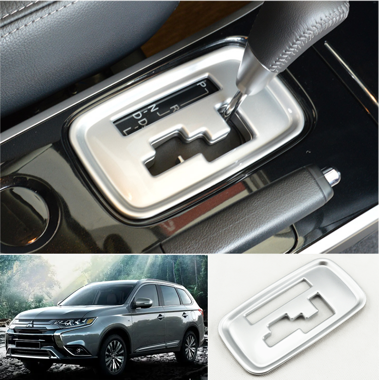 Matt Console Gear Shift Frame Cover Trim Silver for Mitsubishi Outlander 2013-20